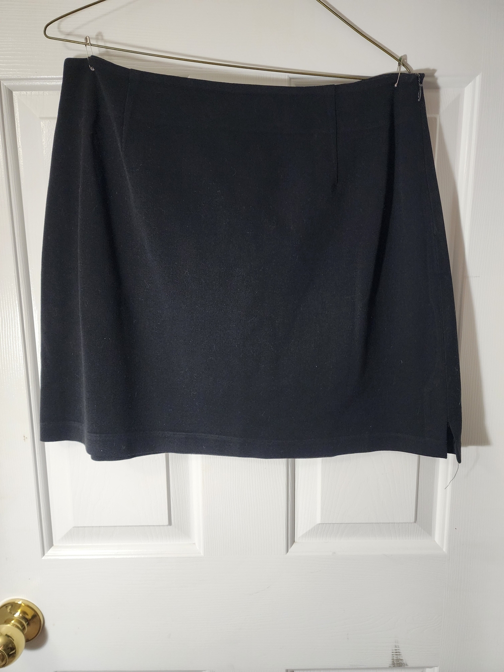 The Limited Black Mini Skirt with Subtle Side Slit Sz 12